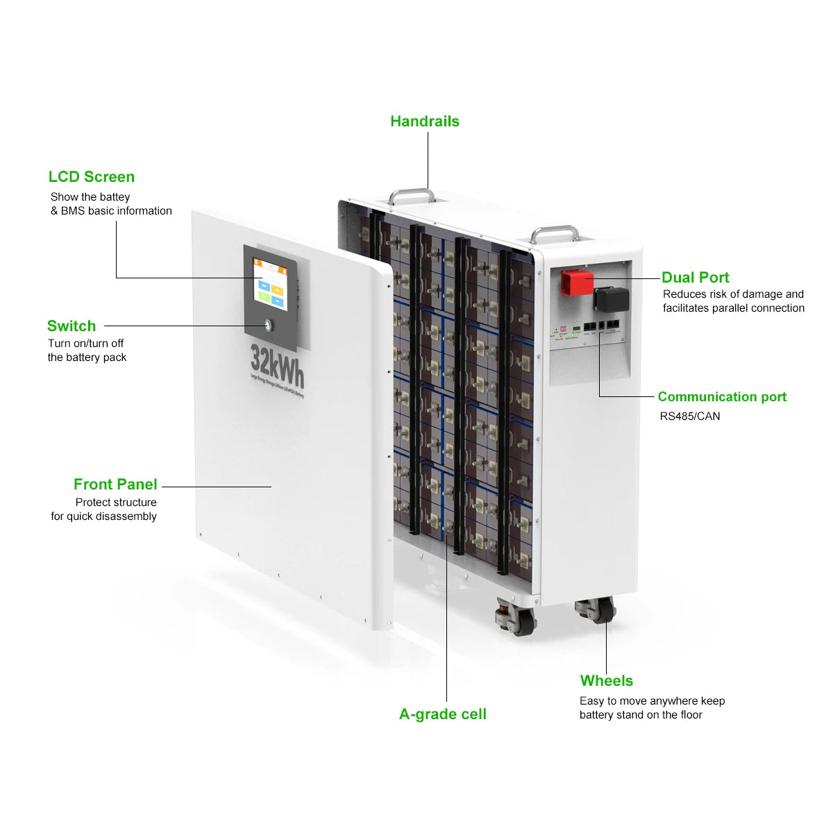 BYD CATL Grade 20KWH 32KWH Hybrid Solar System 48V 400AH 460AH 560AH 600AH Ion Batteries 23.5KWH 28.6KWH Lifepo4 Home Batteries