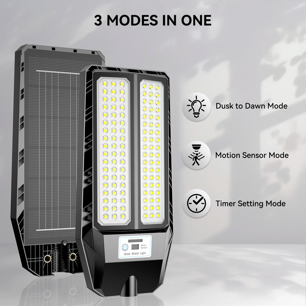 HYKENTE TW002 Solar LED Street Light High Efficiency All-in-One Energy Saving Road Garden Parking Area RoHS CE 3-Year Warranty US Stock