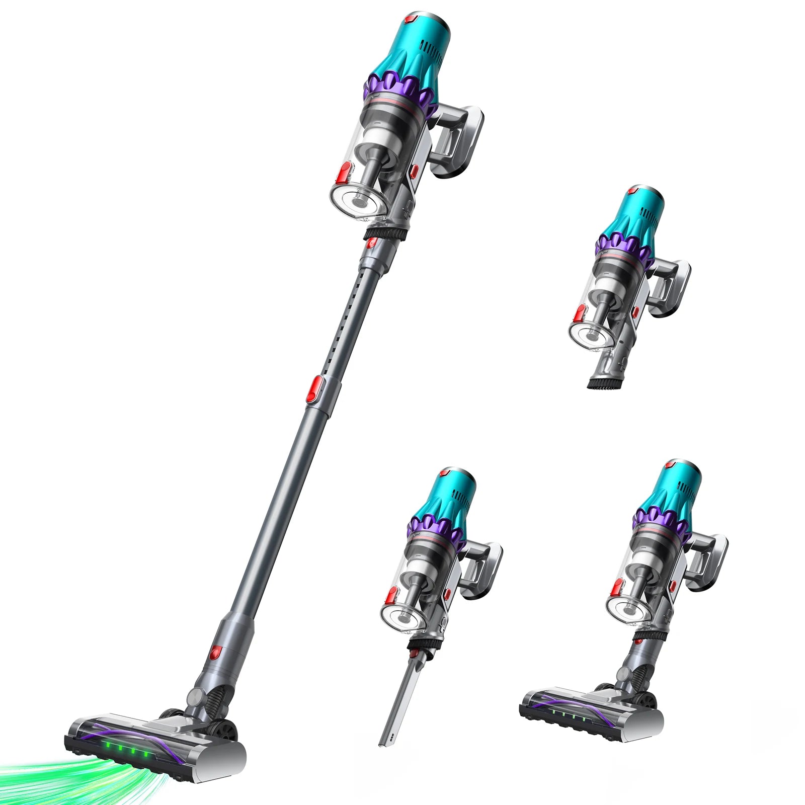 Portable 3-in-1 Cordless Vacuum Cleaner Powerful Cyclone Rechargeable Wireless Stick Handheld for Home Carpet Pet Hair Electric