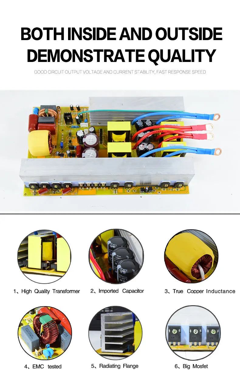 Pure Sine Wave  Hybrid Solar Power Inverter 3000W 12V/24V/36V/48V DC to 120V/220V/230V/240V DC/AC Converter 30A Charge Control