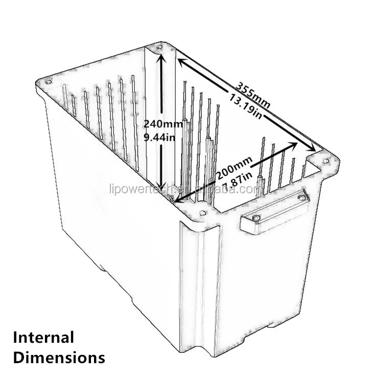 Instrument Cover Lithium Battery Box Rack Ac Dc  Power Station Agm IP55 LiFePo4 Batterie Empty Hot Sale Marine