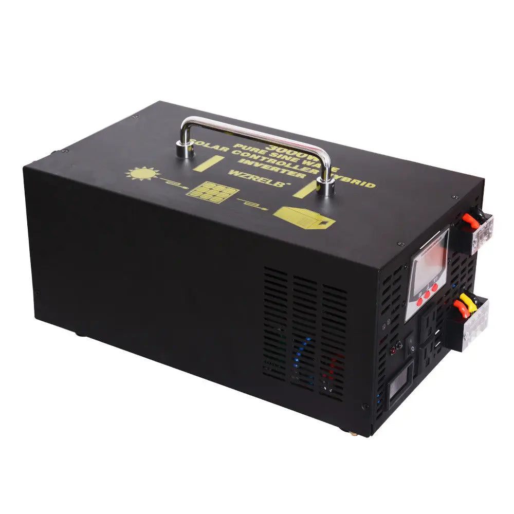 Pure Sine Wave  Hybrid Solar Power Inverter 3000W 12V/24V/36V/48V DC to 120V/220V/230V/240V DC/AC Converter 30A Charge Control