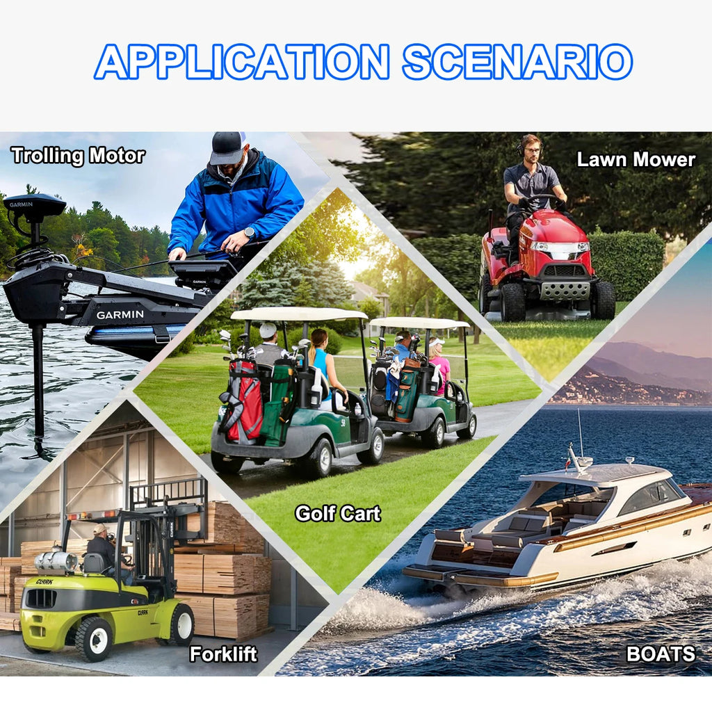BYD CATL 105AH 12S1P 38.4V Lithium LiFePO4 Battery Pack 36V 100AH Golf Cart Battery Built in BT APP Monitor High Power 200A BMS