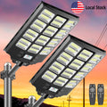 HYKENTE BM024C Solar Street Light High Output LED 20000mAh Large Battery Parking Areas Public Private Use RoHS CE 3-Year Warranty US Inventory