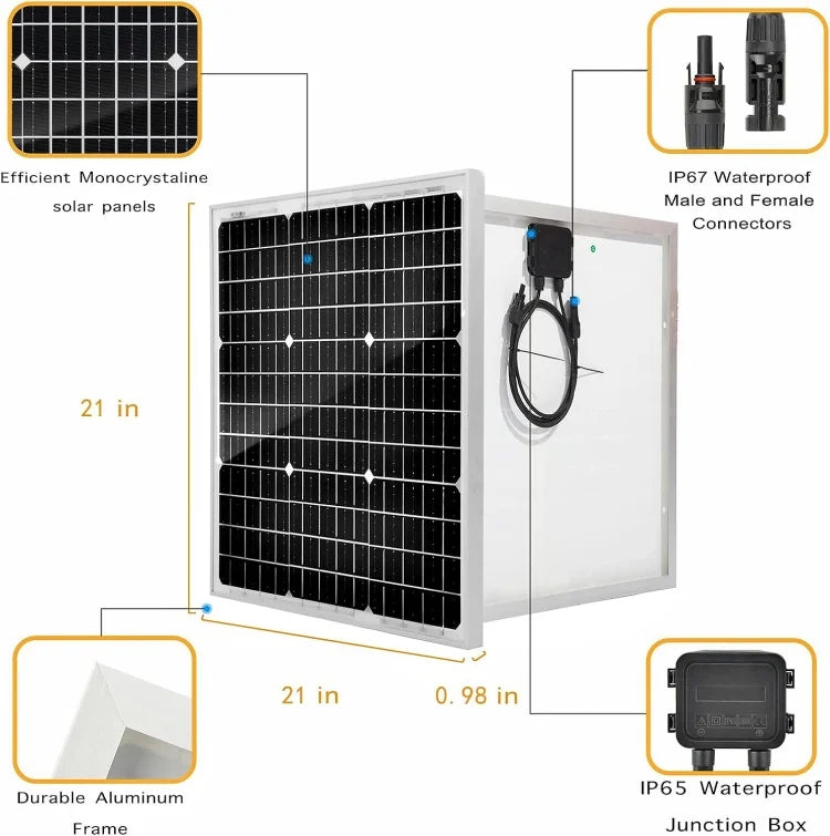 CE RoHS 12v 18v 24v Power PV Mono Solar Panels 50W 100W 300w 330w 350w 400w 500w Home Use Solar Panel