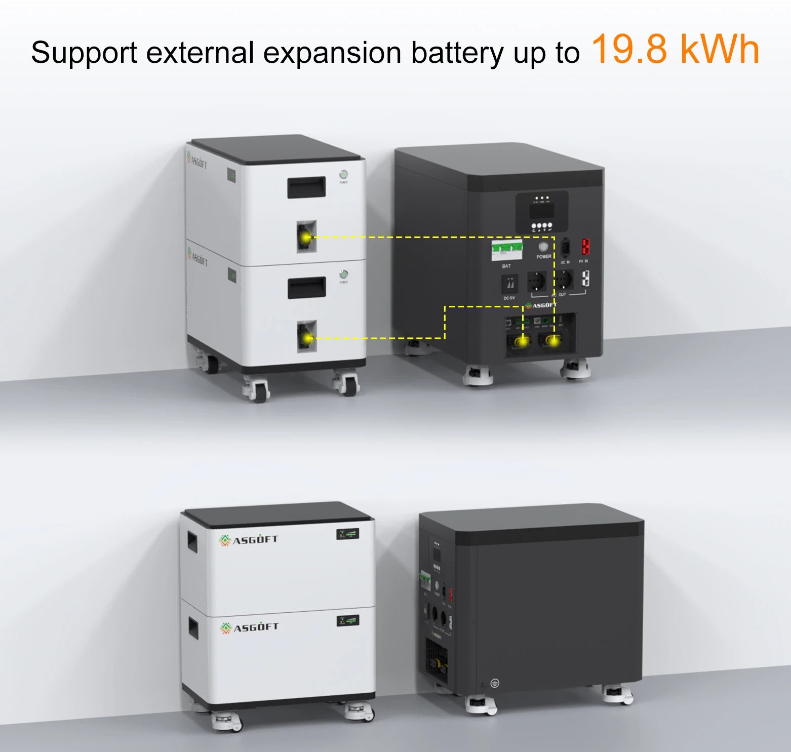 Poland Stock 51.2V 6.6kwh Lifepo4 Battery 6.2KW Solar Hybrid Inverter All in One Home Outdoor Power Station With LCD Touchscreen