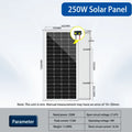 In Stock Wholesale Outdoor Monocrystalline Silicon Solar Panel PV Module with 18V-42V Output 200W 250W 300W 350W 410W 550W