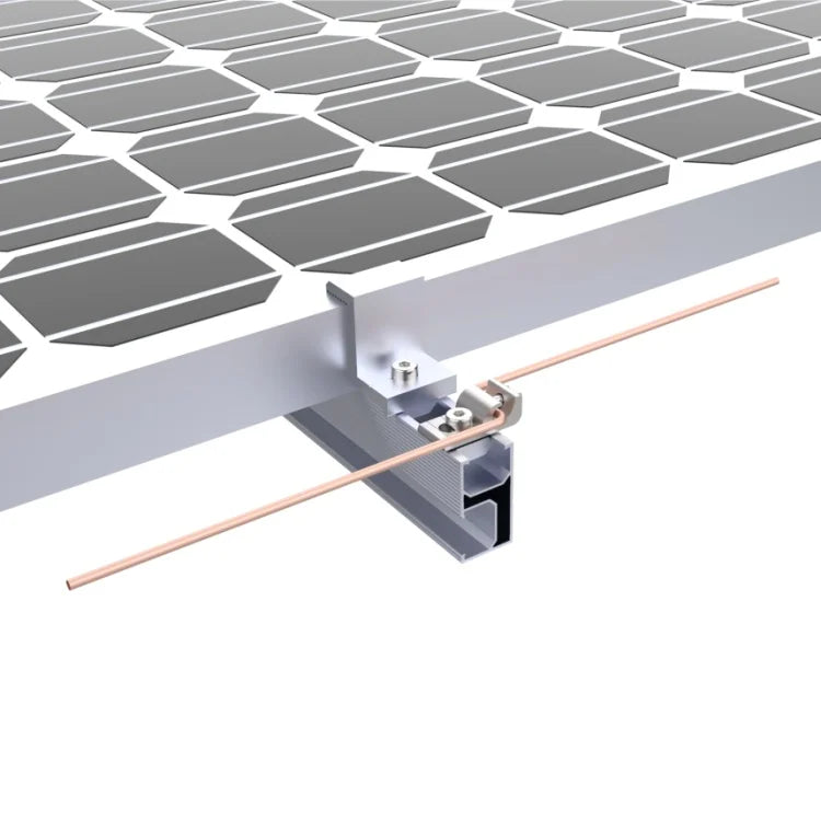 Aluminum Earthing Kit with Solar Grounding Lugs Solar Bracket Components for Efficient Solar Panel Mounting