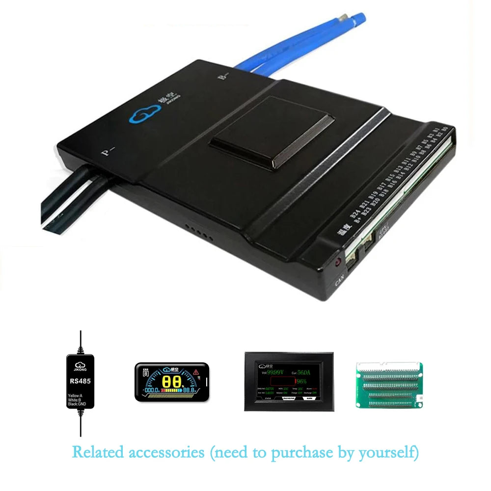 JIKONG 1A 2A 5A Active Balance battery protection boards LTO Lithium Lifepo4 Bms 4s 8s 16s 24s 100a 150a 200a 280a  Jk Smart BMS