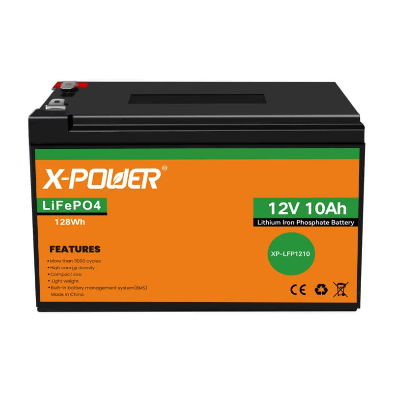 US  Stock  12.8V 7/10/12/20Ah LiFePO4 Battery Built-in  BMS 2000+ Cycles  Solar/Wind Power Small UPS Lighting  Fish Finder