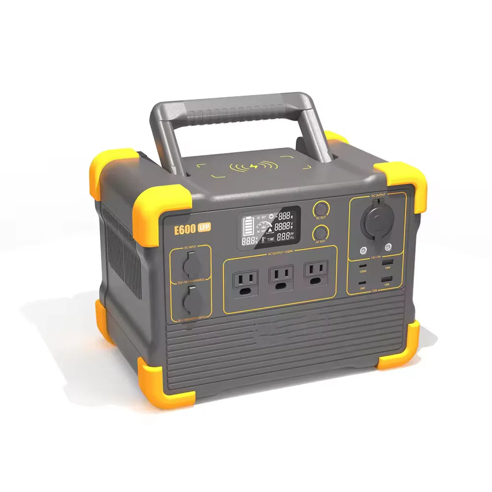 Wireless Charging Portable Power Station 1200W 614wh Mobile Outdoor Energy Storage Power Supply