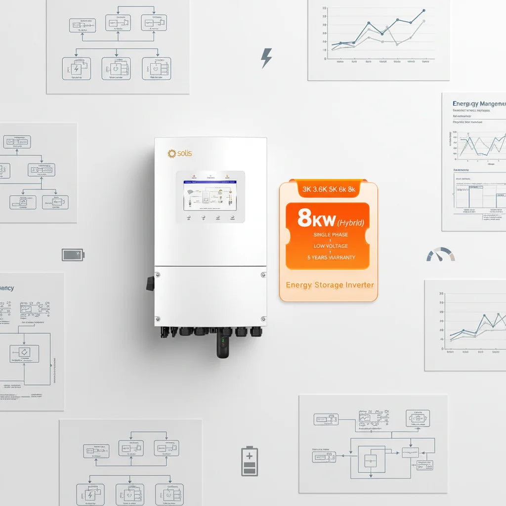 Solis S6-EH1P(3-8)K-L-Plus 3-8kW Single Phase Hybrid Inverter for Certification IP66 Protection 5-Year Warranty for Solar