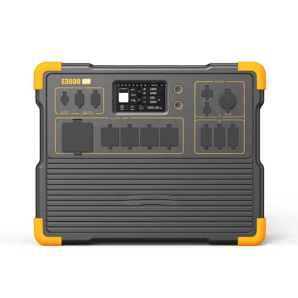 E3600LFP 3600W Portable Solar Generator 3072wh Solar Big Power Station with 120V 240V Split Phase Bonding for Home Storage PRIME RJ SOLAR PH