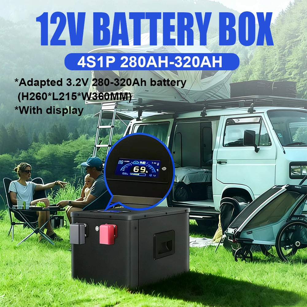 EU Stock 12V 280ah 3.6kwh Portable Lifepo4 Low Voltage 12.8V Diy Stackable Solar Battery System Diy Battery Pack Built-in BMS