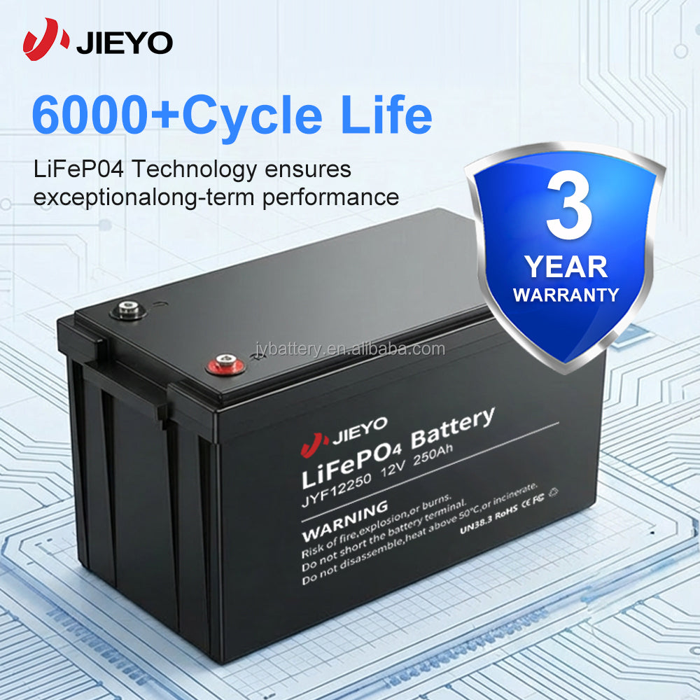 12v Lifepo4 Battery Pack 50Ah 100Ah 200Ah 250Ah Lifepo4 Battery for Golf Power Tools 6000 Cycles Bateria Lifepo4 24v