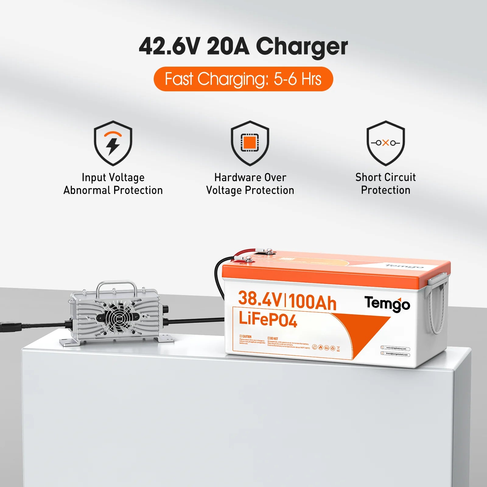 TEMGO Lifepo4 Golf Cart Battery 36v 48v 72v 100Ah LiFePO4 Battery Golf Cart Lithium Battery With Lcd Display Charger