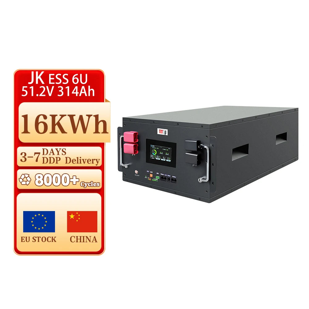 EU Stock DIY Box JK V19 300A BMS 48V 51.2V 314ah 16s Lifepo4 Battery Home Power Energy Storage Accessories for Lifepo4 Cell PRIME RJ SOLAR PH