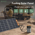 Foldable Solar Panel 100W Waterproof Portable Solar Generator 100W Foldable Energy Panel Mono Cells for Outdoor Camping PRIME RJ SOLAR PH