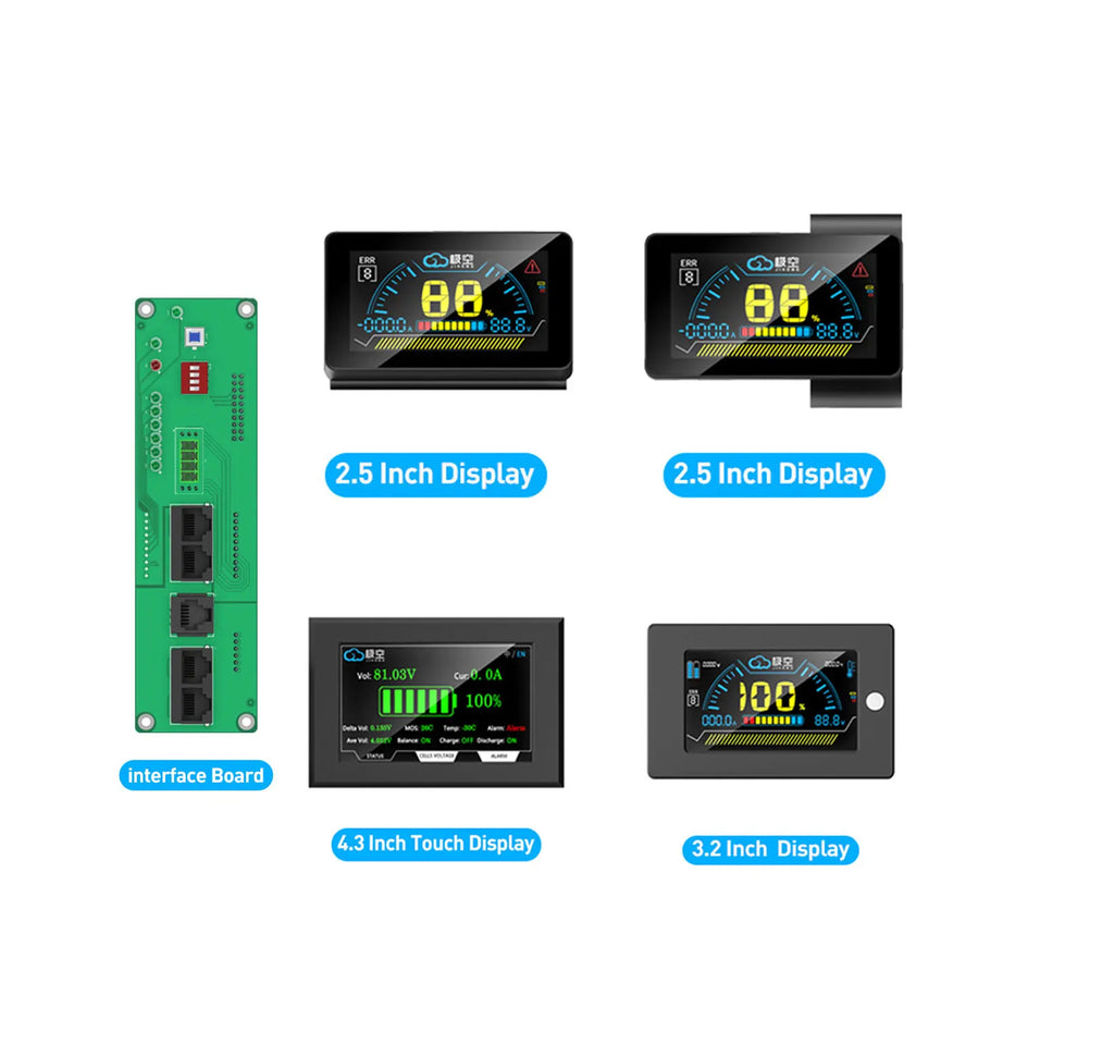 JIKONG Jk BMS Accessories 3.2 Inch  4.3 Inch Touch Screen Bms Adapter RS485 BT Cable  Metal Core PCB Jk Bms Lcd Display