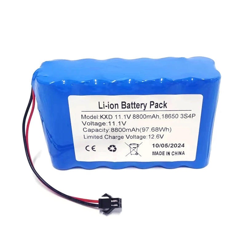 Customized Rechargeable Li Ion Battery Lithium 18650 3s 8000mah 8800mah 12v 8Ah 8.8AH Li-ion 3s4p Battery Pack 11.1v for Sale