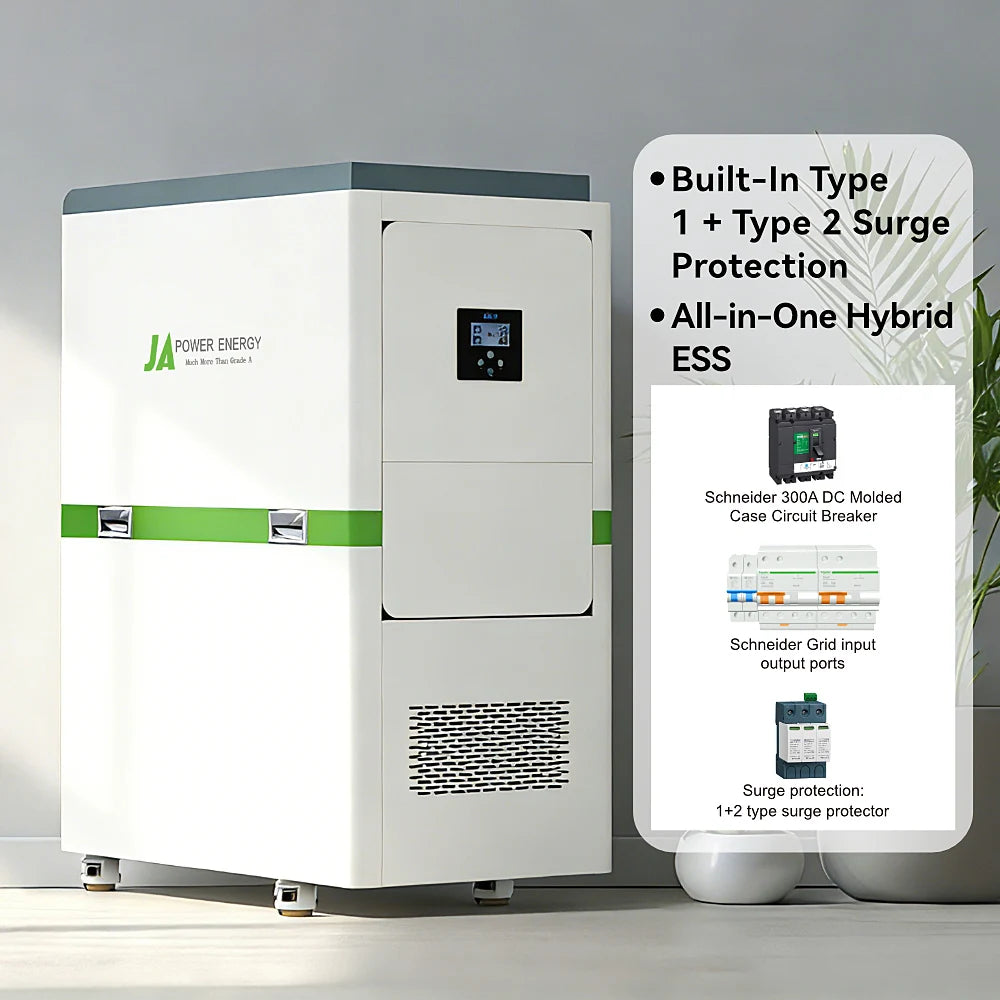 JApower High Voltage All in One Battery and Deye Inverter 30kwh 50kwh 60kwh Solar Battery Power Storage System Home Storage Battery
