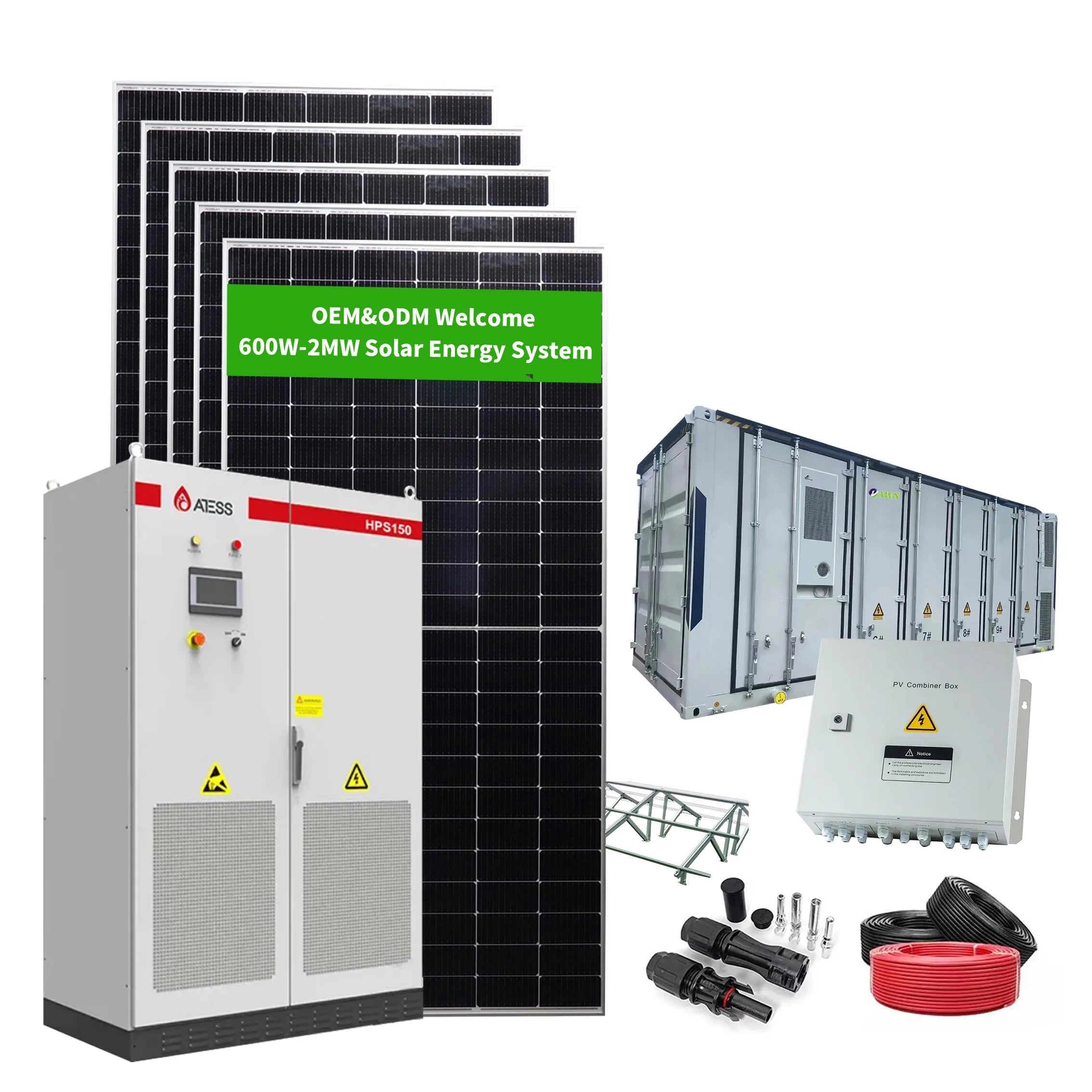 5kw 10kw 15kw 20kw Home Hybrid Solar Power System Panels Battery Inverter Storage Kit Complete Full Set