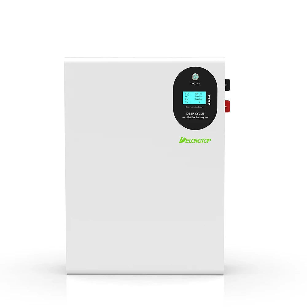 Wall-mounted Lifepo4 Lithium Battery 48v 200ah 10kwh Delong Power Energy Wall Battery for Hybrid Off Grid