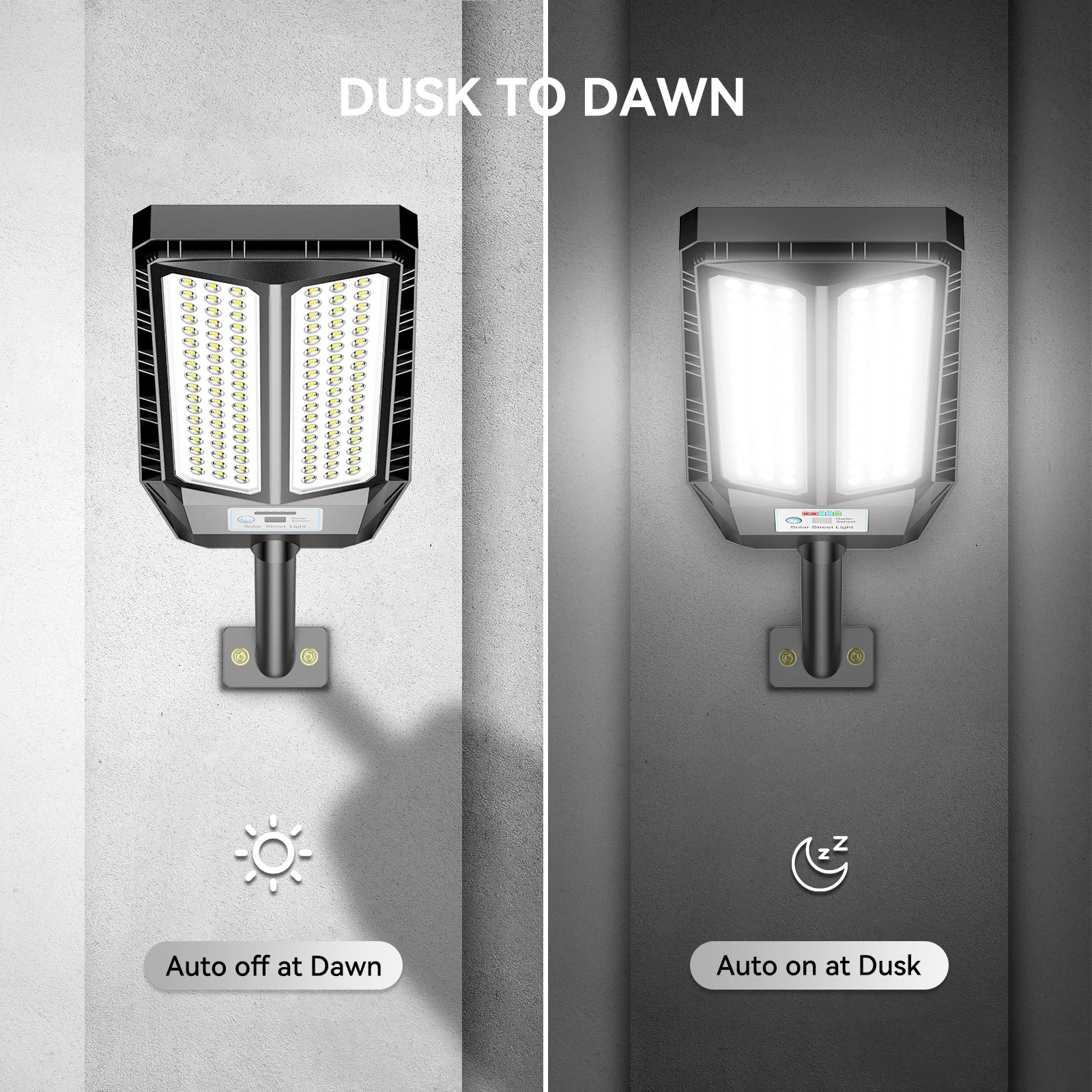 HYKENTE TW002 Solar LED Street Light High Efficiency All-in-One Energy Saving Road Garden Parking Area RoHS CE 3-Year Warranty US Stock
