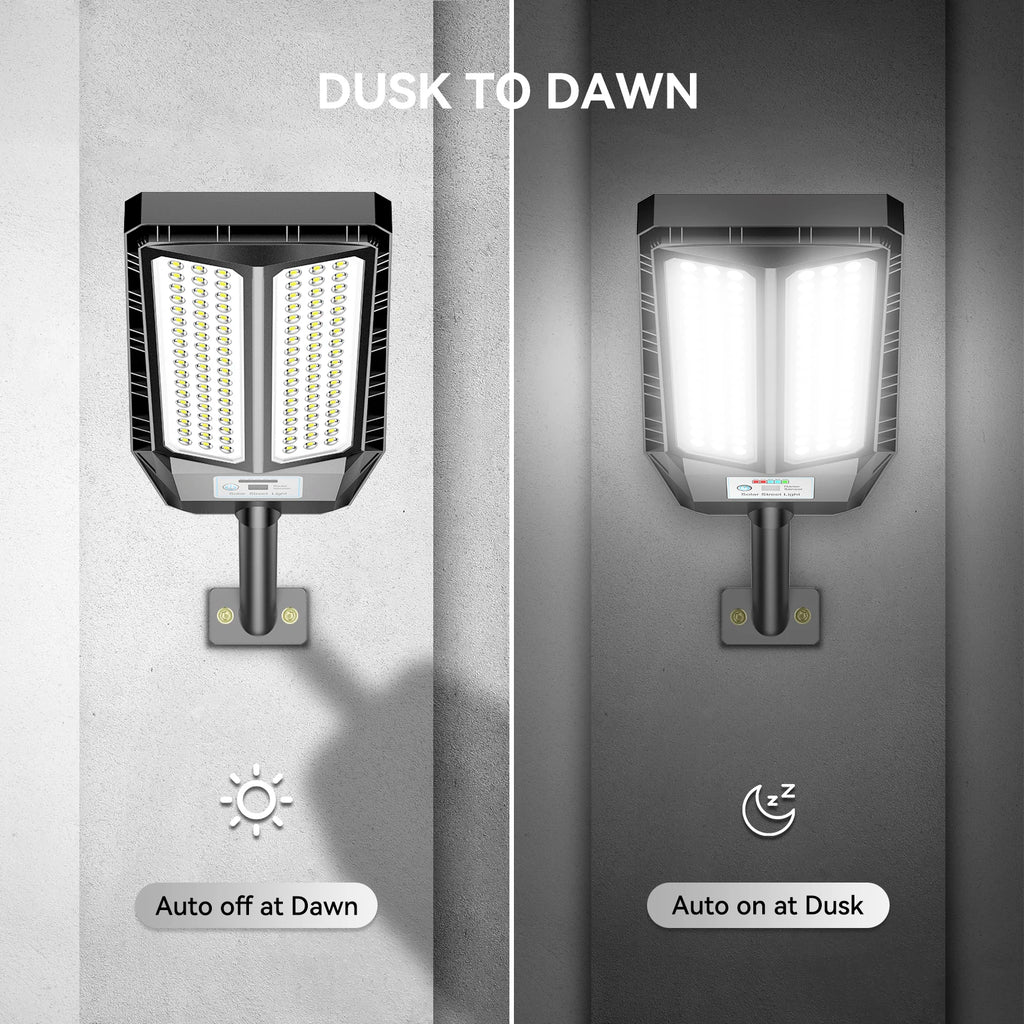 Solar LED Street Light High Efficiency All in One Design US Stock Energy Saving Outdoor Lighting for Road Garden Parking Area