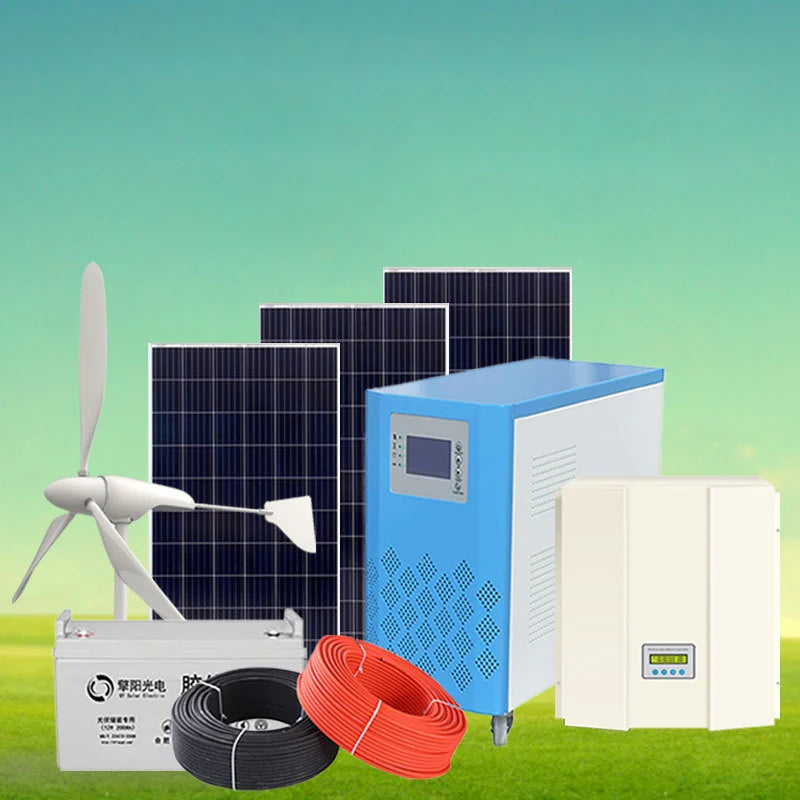 500w 1kw 3KW Wind Turbine Generator Lithium Battery Price List Storage Wind Solar Hybrid System Solution Price PRIME RJ SOLAR PH