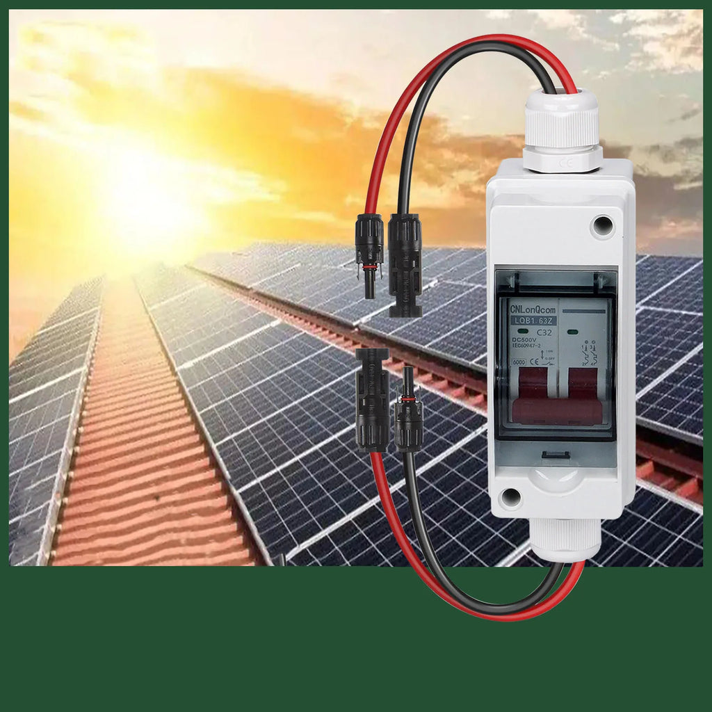 DC500V Photovoltaic DC Circuit Breaker Switch Outdoor Waterproof IP65 1 in 1 Out Solar Bus Photovoltaic DC Circuit Breaker