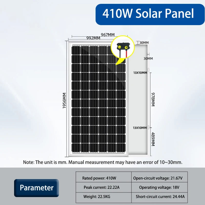 In Stock Wholesale Outdoor Monocrystalline Silicon Solar Panel PV Module with 18V-42V Output 200W 250W 300W 350W 410W 550W