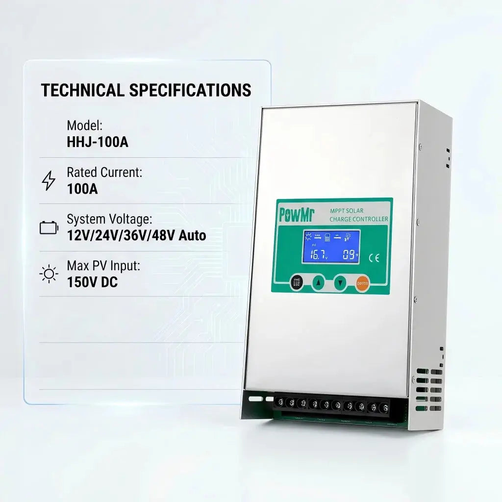 PowMr Smart Solar Panel Controller 60A 12V/24V/36V/48V Auto Upgraded Version MPPT Solar Charge Controller PRIME RJ SOLAR PH
