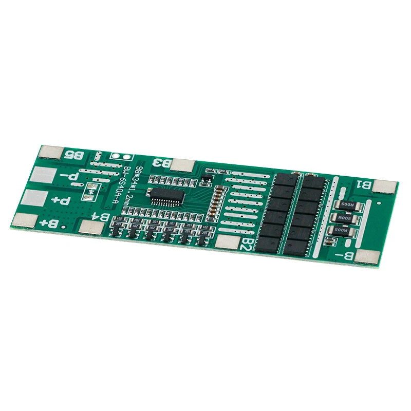 24V 6S 40A BMS 18650 Li-Ion Lithium Battery Poretect Board Solar Lighting BMS PCB With Balance For Ebike Scooter