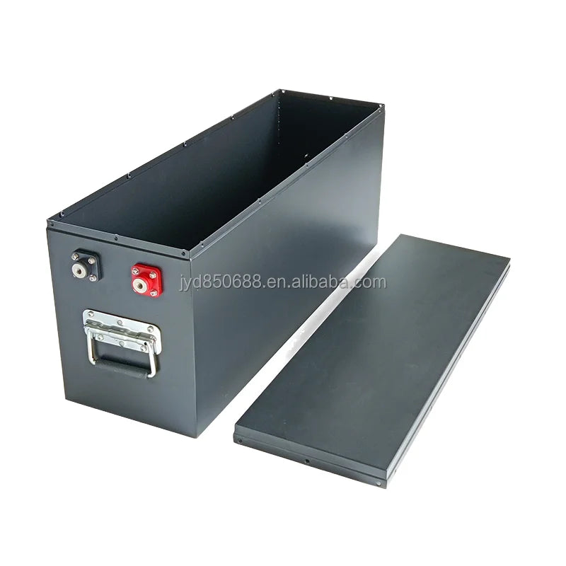N Rectangular Li-Ion Prismatic Battery Holder Box Bracket Metal Durable Movable ROHS Certified Customizable Black Model QHY-05 PRIME RJ SOLAR PH