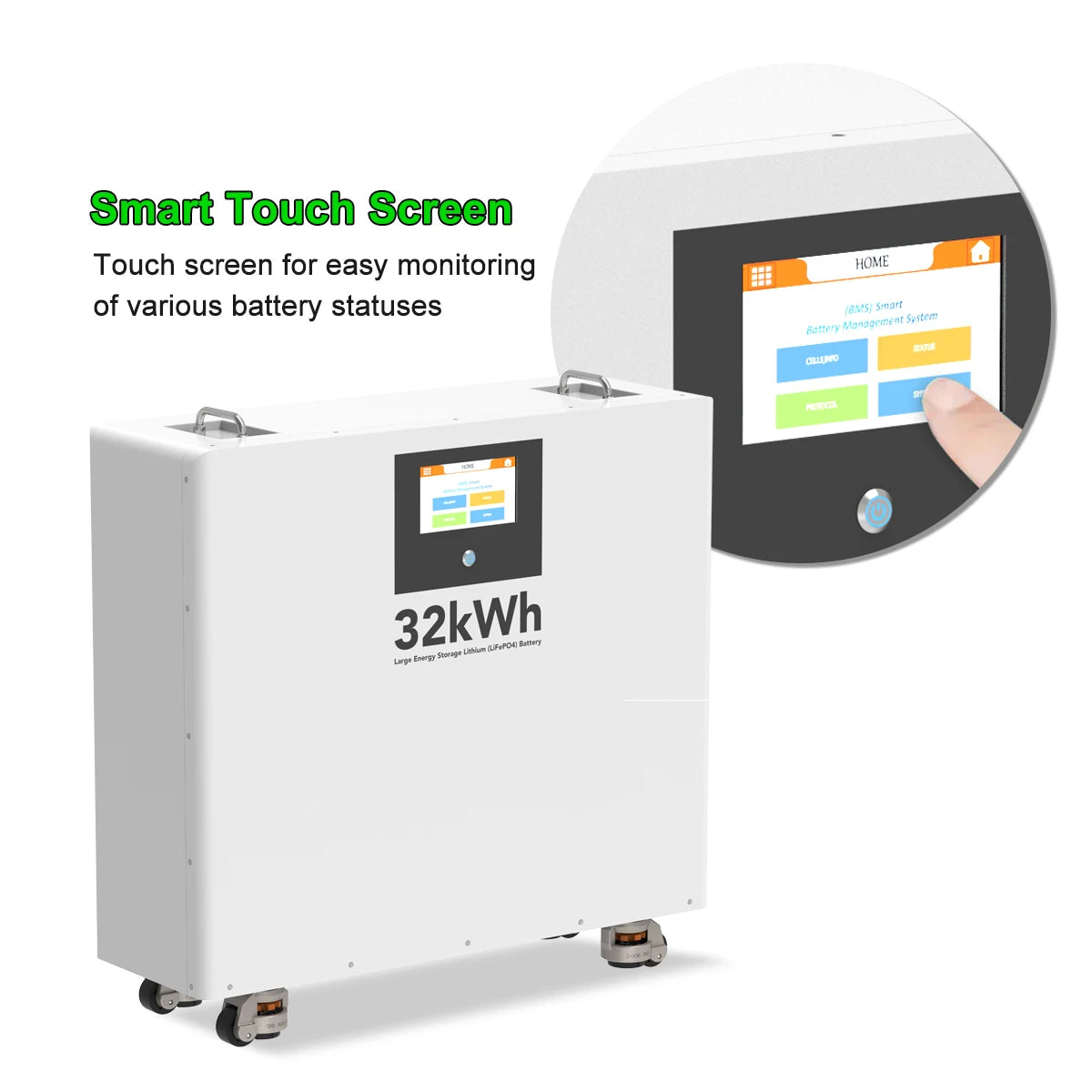 Delong Factory 30KWh 6000 Cycles 600AH Vertical Moveable LiFePO4 51.2V 16S Bolted Battery Pack Home Energy Storage MPPT 10 Year PRIME RJ SOLAR PH