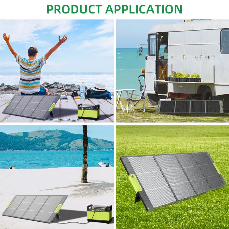 Portable Waterproof Foldable Solar Panel Kit 100W to 400W Charging Capacity for Outdoor Camping PRIME RJ SOLAR PH