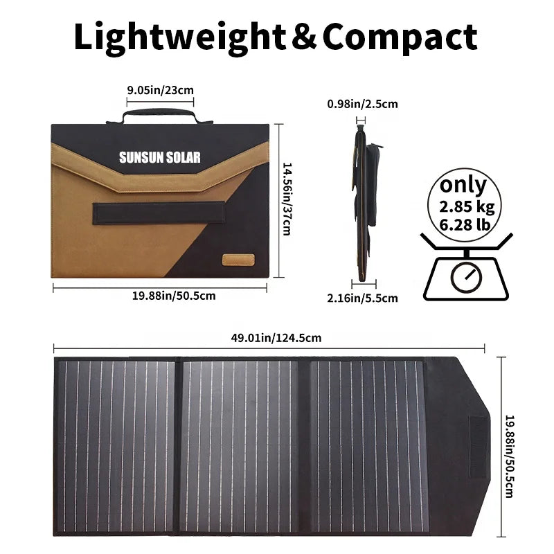 90w Mono Camping Waterproof Flexible Solar Panel Kit Phone Tablet Cells Charger Generator Portable Solar Panel Foldable