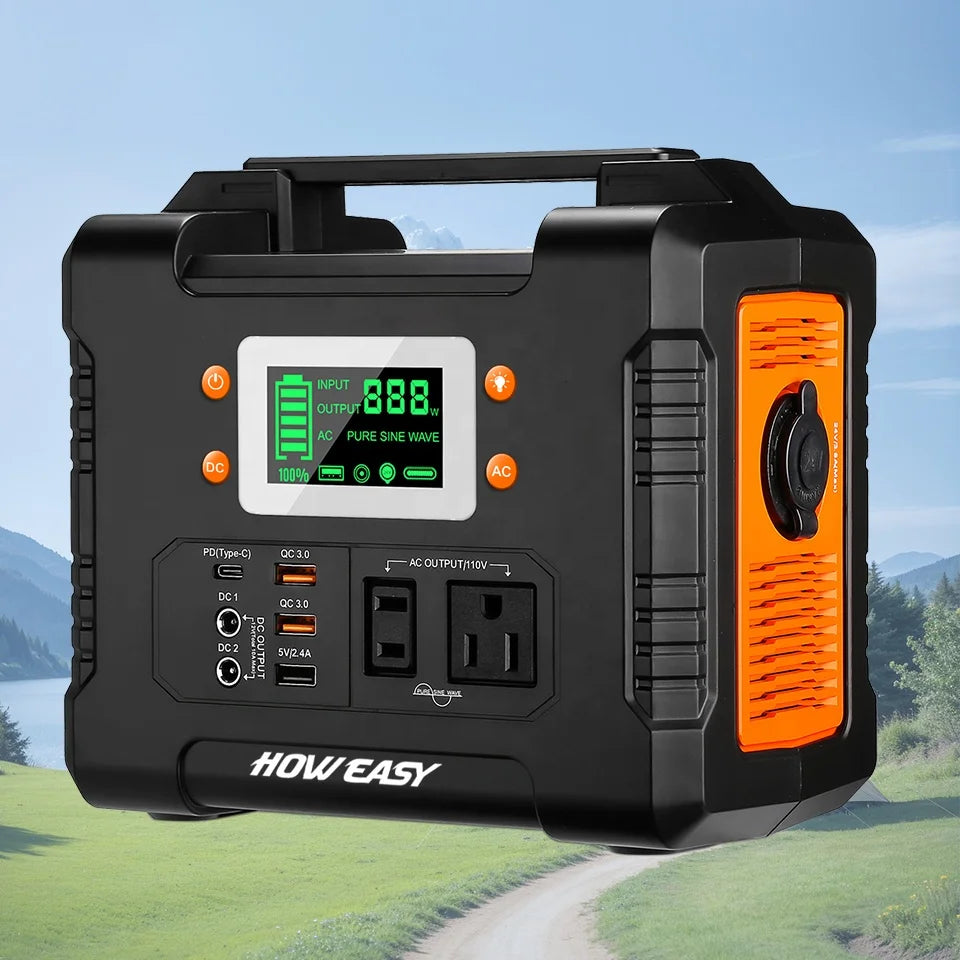 US Spot Solar Generator 300w Outdoor Power Bank Energy Storage System Portable Solar Power Station Lithium Battery Generator