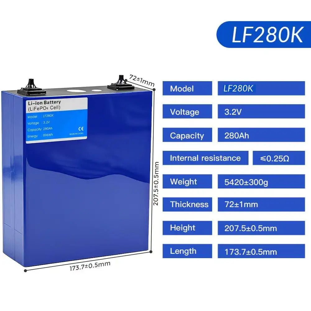 EU Stock Cornex Mb31 314Ah 3.2V LiFePO4 Energy Storage System(ESS-specific) Prismatic Lithium Ion Battery Cell 16kWh DIY Battery