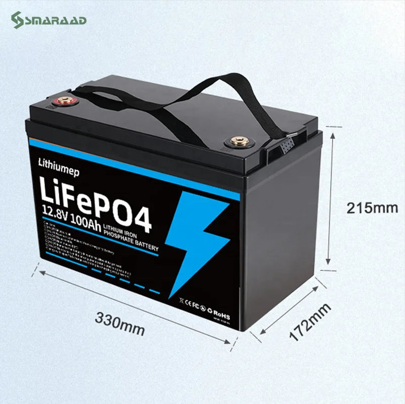 Smaraad Lithium Ion Batteries  Lifepo4 Battery 12.8v 300ah(3840wh) Power Backup for Home