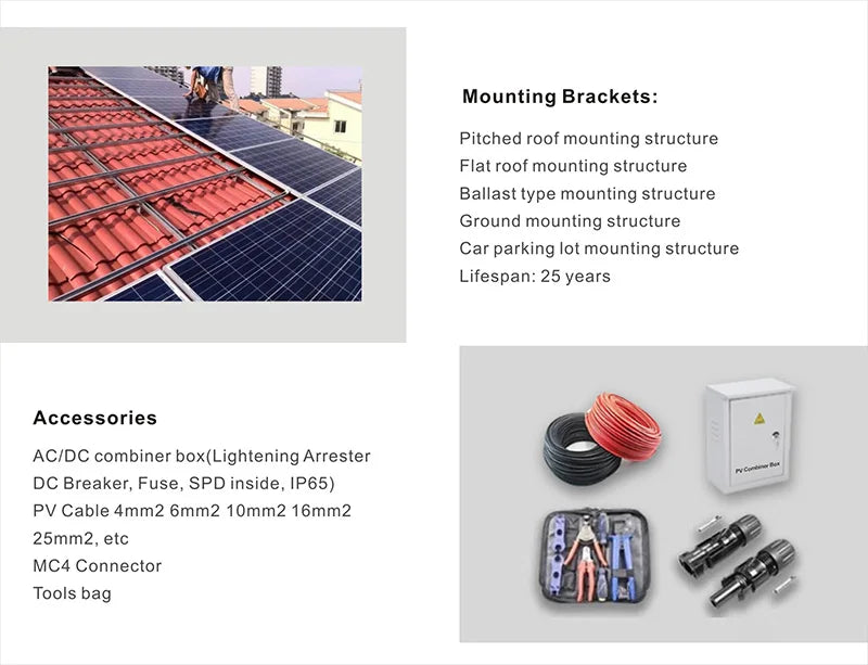 5kw 10kw 15kw 20kw Home Hybrid Solar Power System Panels Battery Inverter Storage Kit Complete Full Set PRIME RJ SOLAR PH