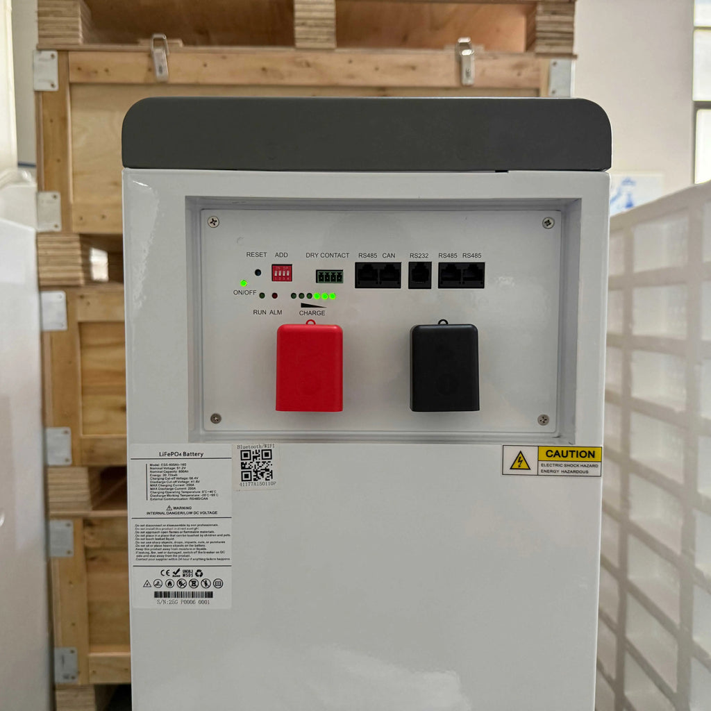 51.2V 30kWh LiFePO4 Floor Mounted Solar Energy Storage Battery for Home Solar Energy Storage with BMS Bluetooth WiFi Monitoring