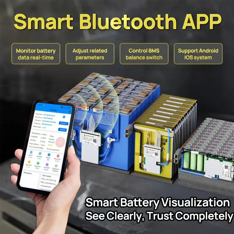 Ant Smart Bms 10-24s 50a 120a 220a  Support Li-ion LiFePo4 LTO Battery  Equalizing Function 24s 72v Bms 24s Ant Bms