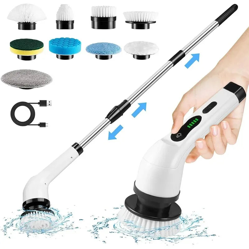 Household Cordless Spin Scrubber Kitchen Gadgets Hair Brushes Bathroom Broom Toilet Mops Electric Multipurpose Cleaning Brush PRIME RJ SOLAR PH