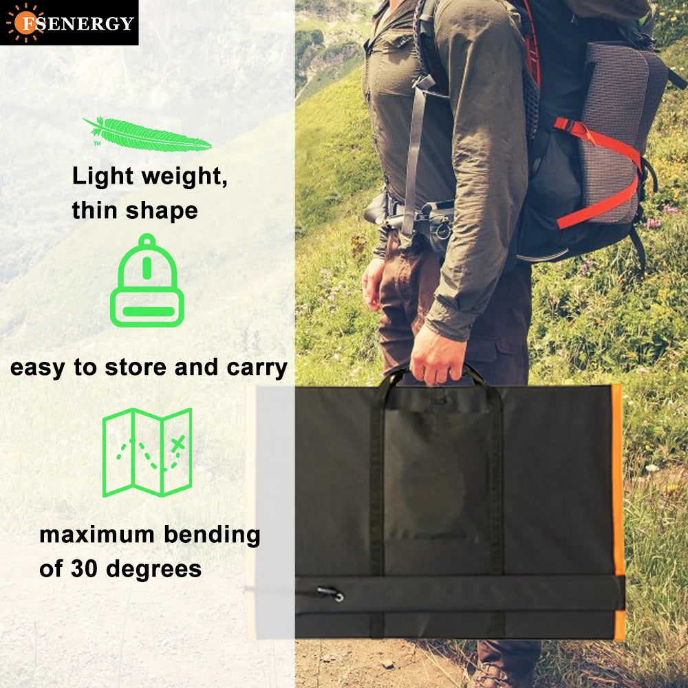 Foldable 400W 350W 200W USB Solar Panel Charr High Conversion Single Crystal Chip OEM Power PERC Type 60W Single Mono Crystal