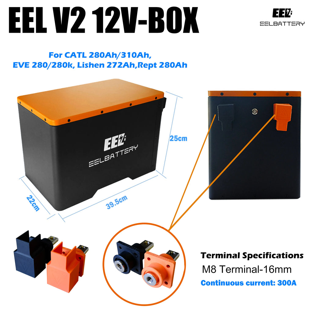 EU Stock 12V 12V 280Ah LiFePo4 Energy Storage Battery Residential Solar Energy Storage Lithium Battery Emergency Power Batteries PRIME RJ SOLAR PH