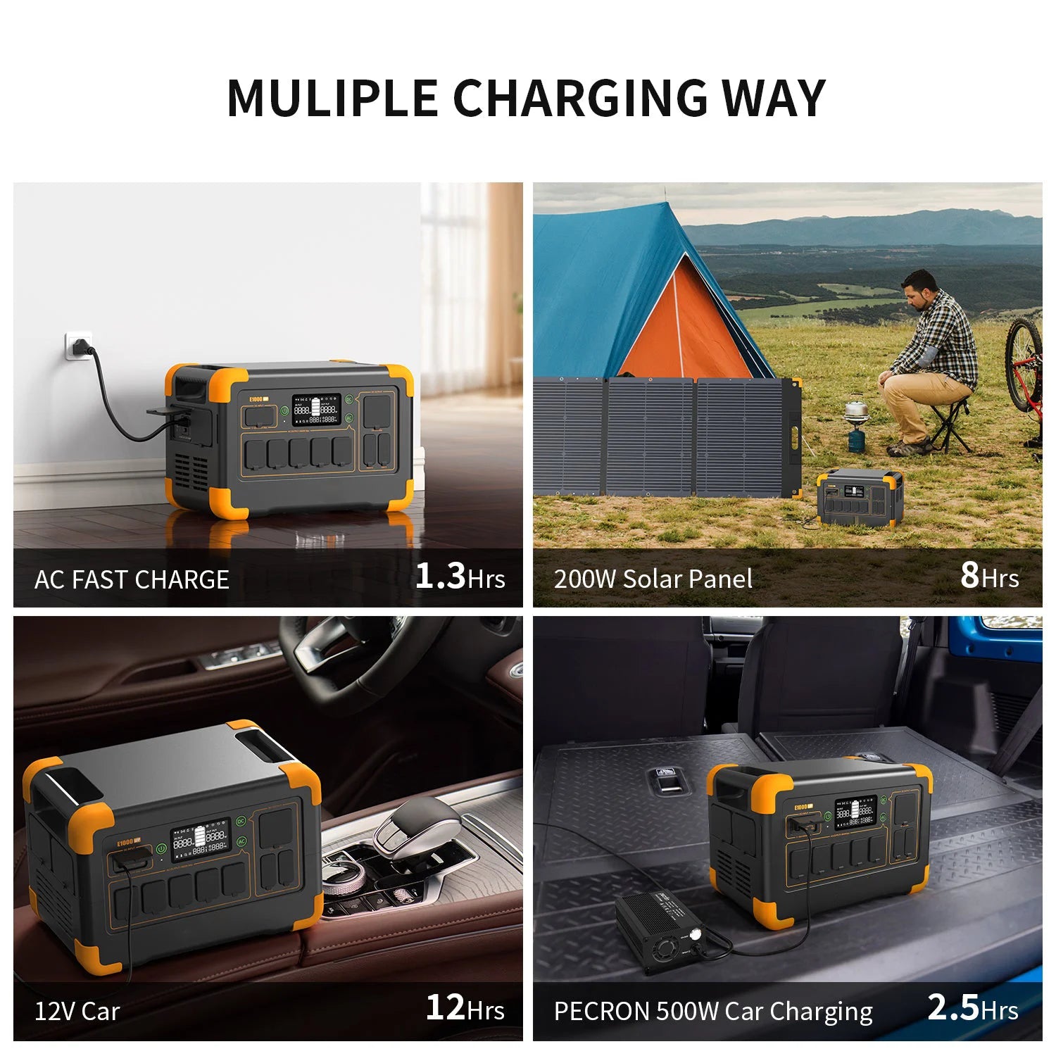 Wholesale 1024Wh 1800W LiFePO4 Battery Solar Generator Electric Power Bank Station for Camping Backup PRIME RJ SOLAR PH