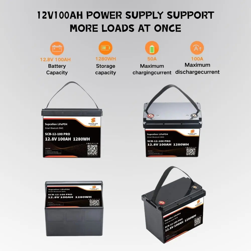 Marine RV 12v Volt Lithium Ion Batteries Supplier Lifepo4 Battery 12v 100ah