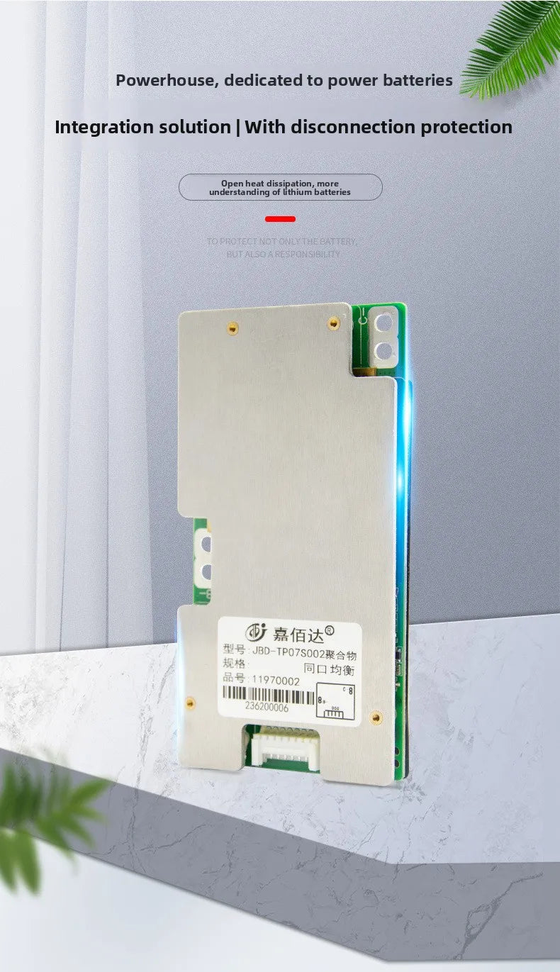7/10s 24V/36V Ternary 30-70A Equalization BMS PCBA Lithium Battery Protection Board 1 oz Copper Thickness OEM Brand